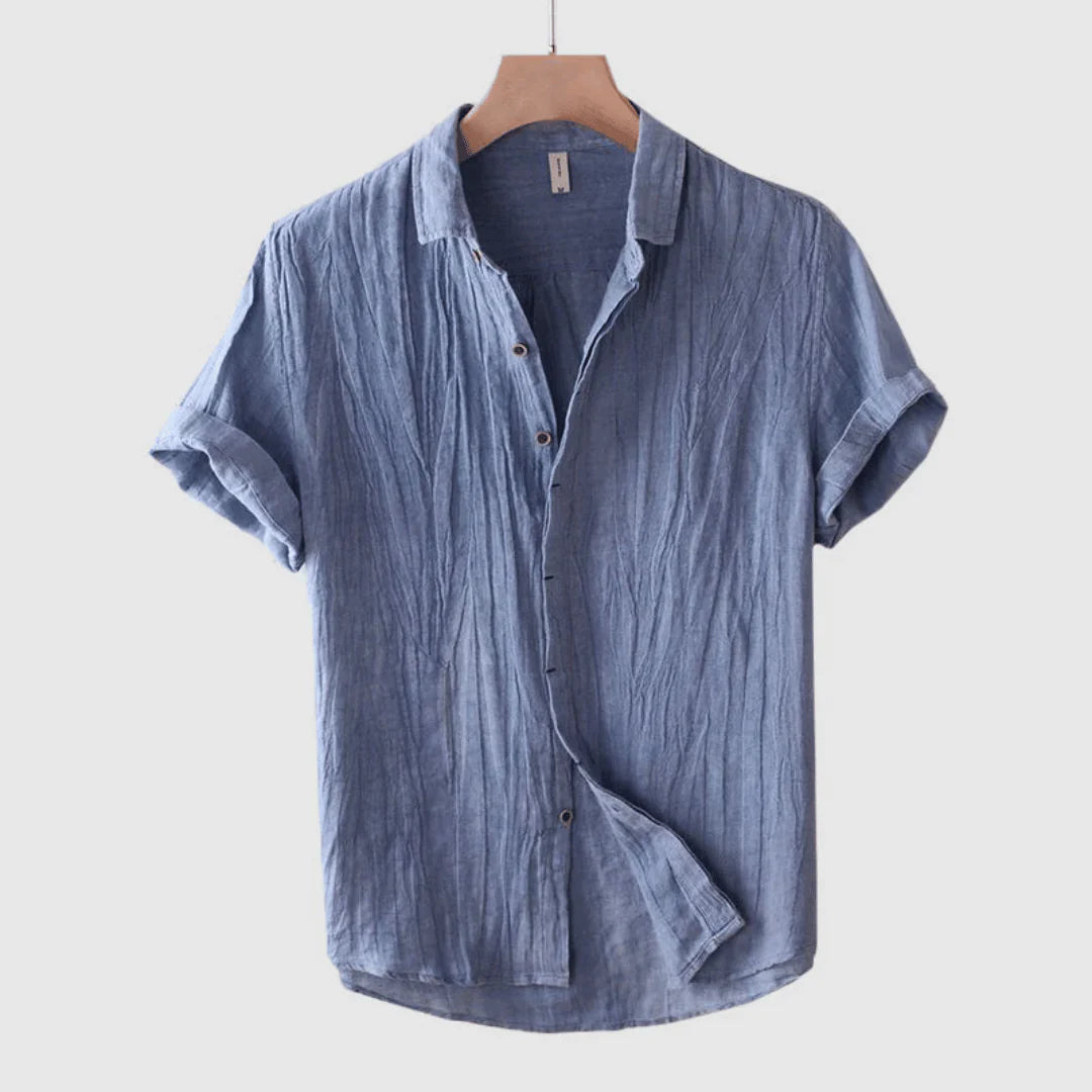 Savrani™ | Elegant Short Sleeve Shirt with Buttons