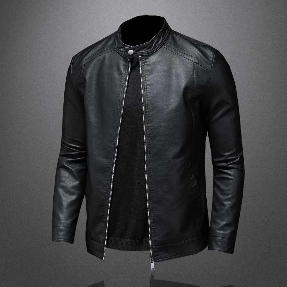 Reyvann – Classic Leather Jacket with Zipper