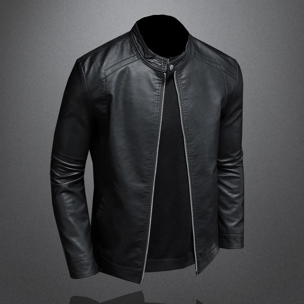 Reyvann – Classic Leather Jacket with Zipper