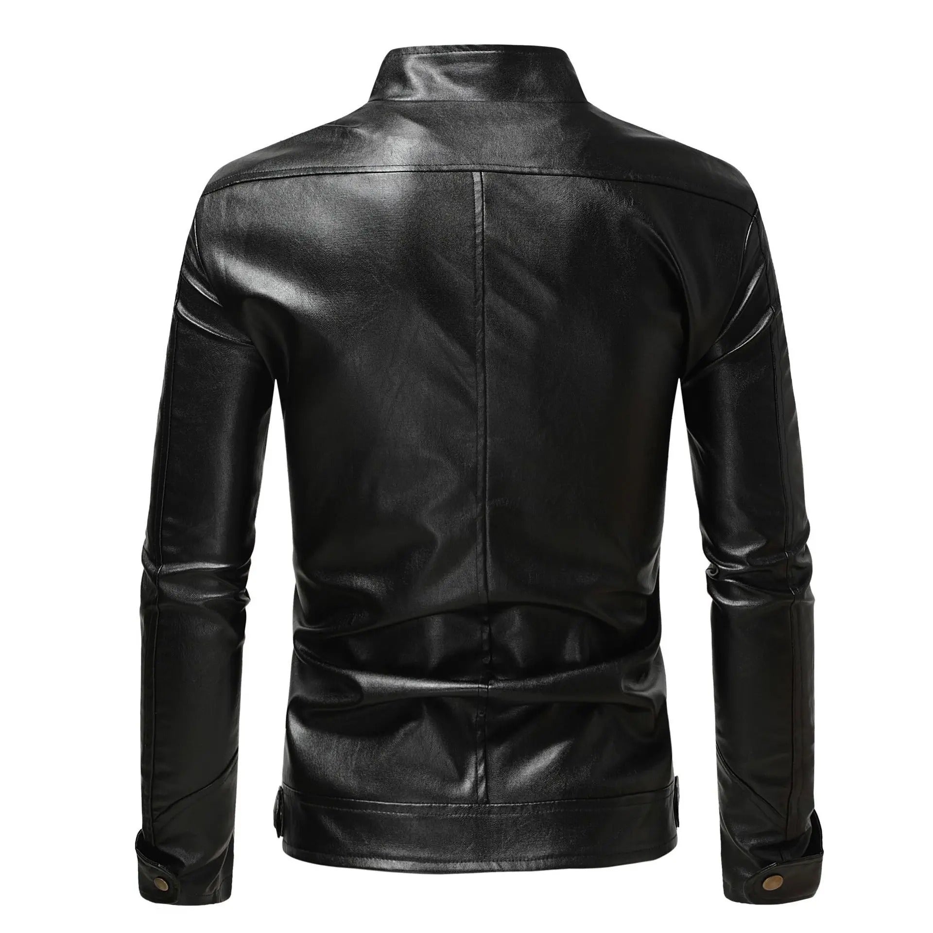 Zevion – Casual Leather Zip-Up Jacket