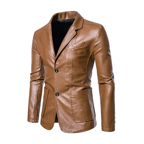 Lorienn – Leather Business Casual Jacket with Zipper