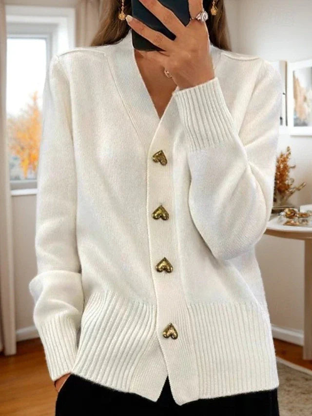 Adele | Elegant Cardigan with Heart-Shaped Buttons