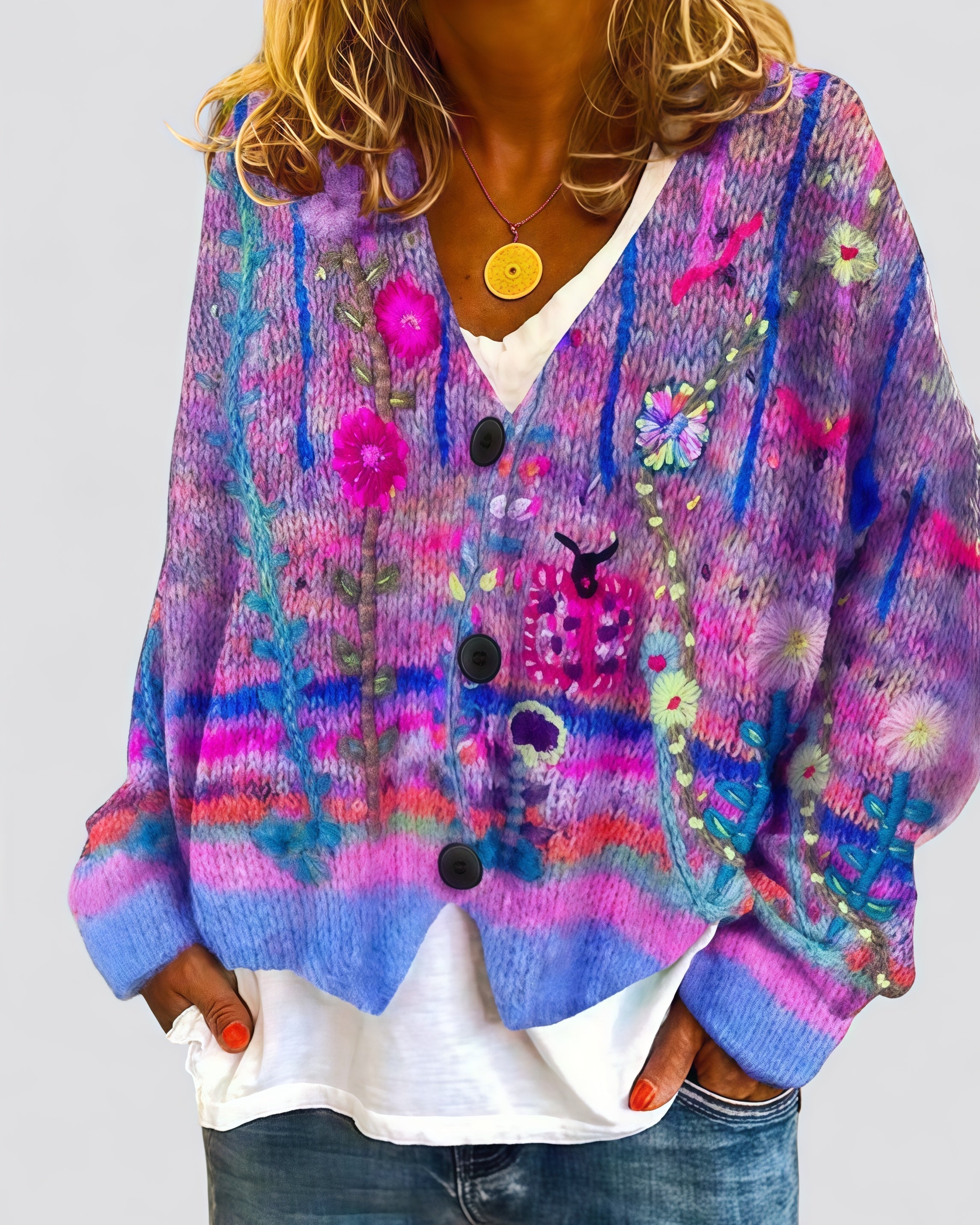 Callie | Elegant Floral Cardigan