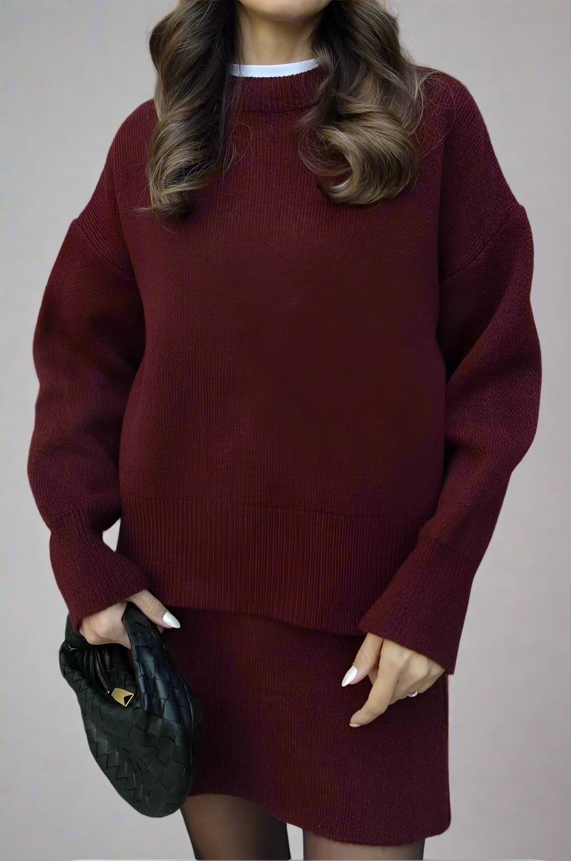 Klaurina – Fashionable Sweater for Girls with Matching Skirt