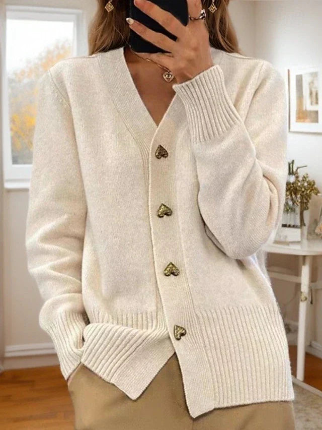 Adele | Elegant Cardigan with Heart-Shaped Buttons