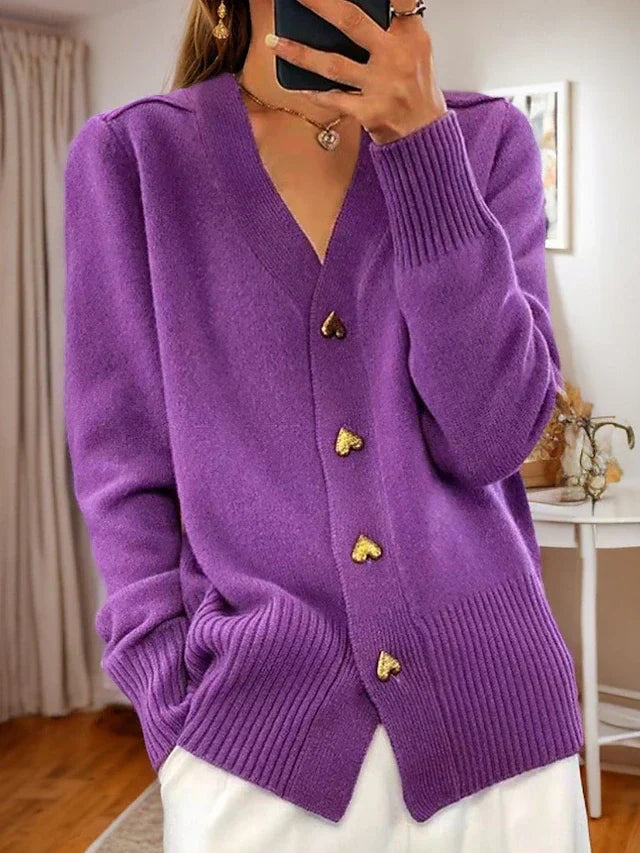 Adele | Elegant Cardigan with Heart-Shaped Buttons