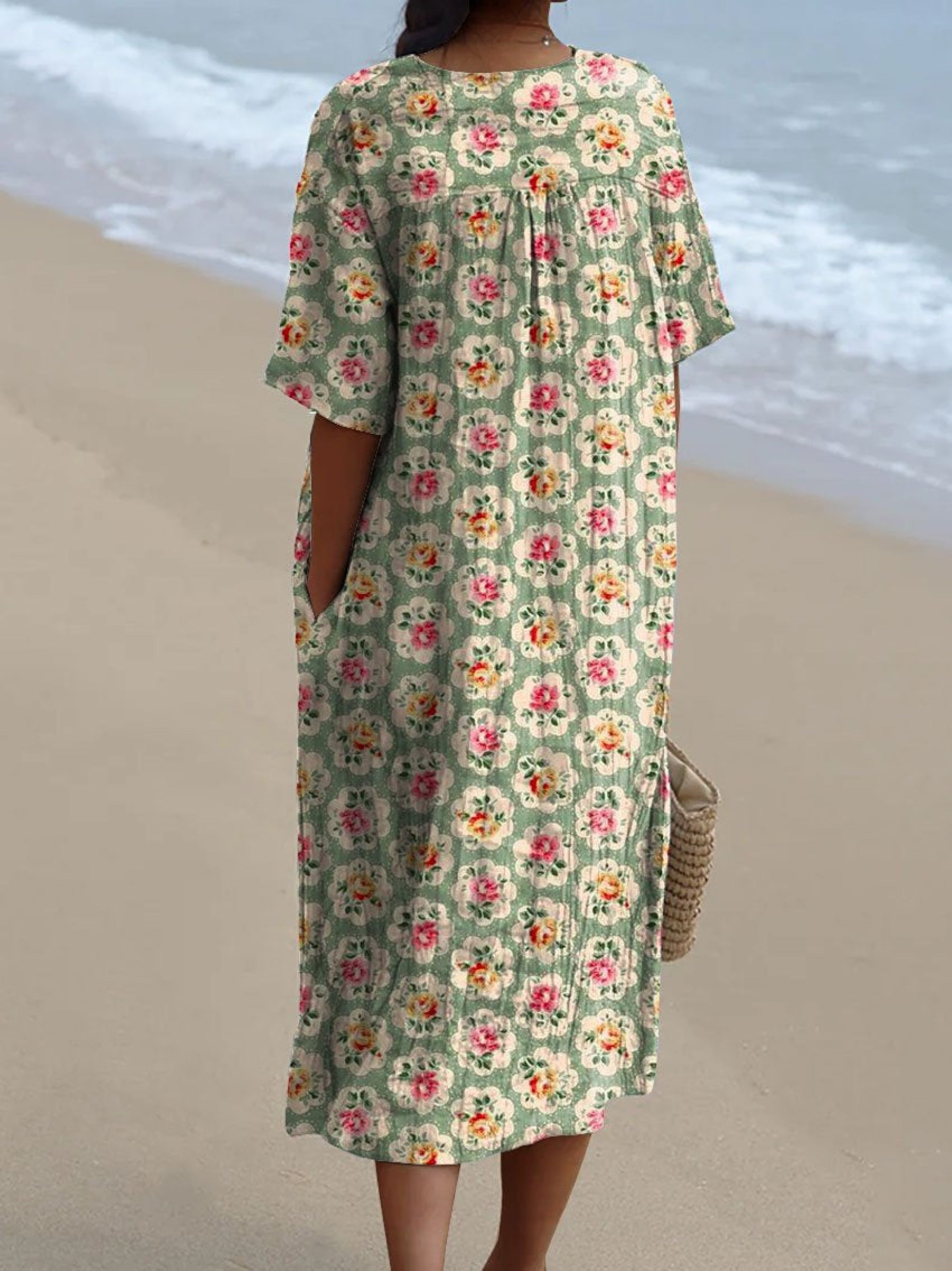 Femke | Vintage Style Dress with Floral Pattern - Limited Edition