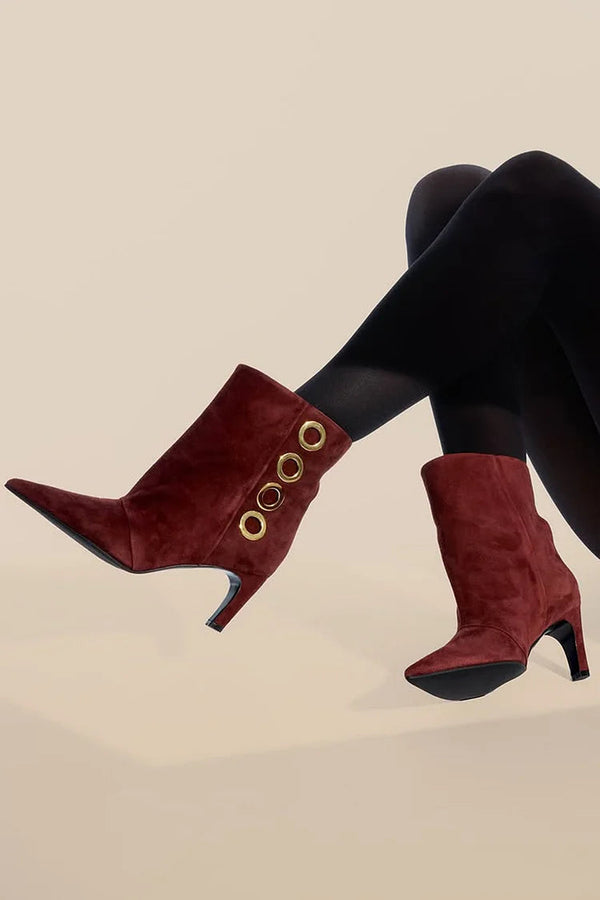 Pauline™ | Elegant High Heeled Ankle Boots
