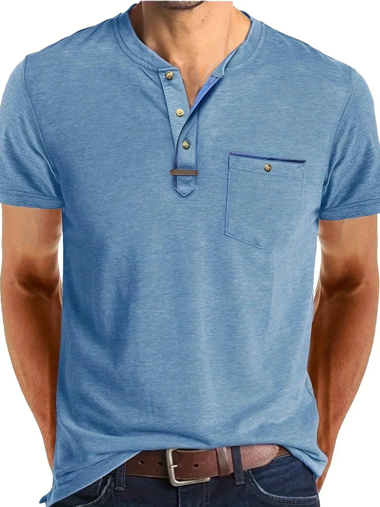 Savrani™ | Elegant T-Shirt with Round Neck and Pocket