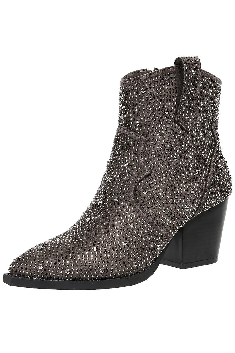 Melas | Elegant Ankle Boots with Patchwork and Zipper