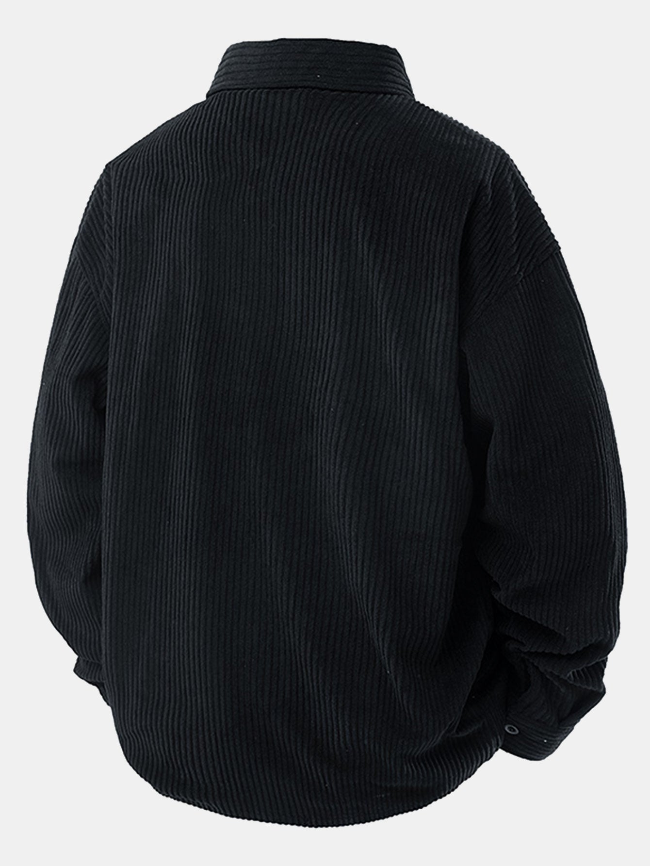 Striped Corduroy Button-Up Shirt