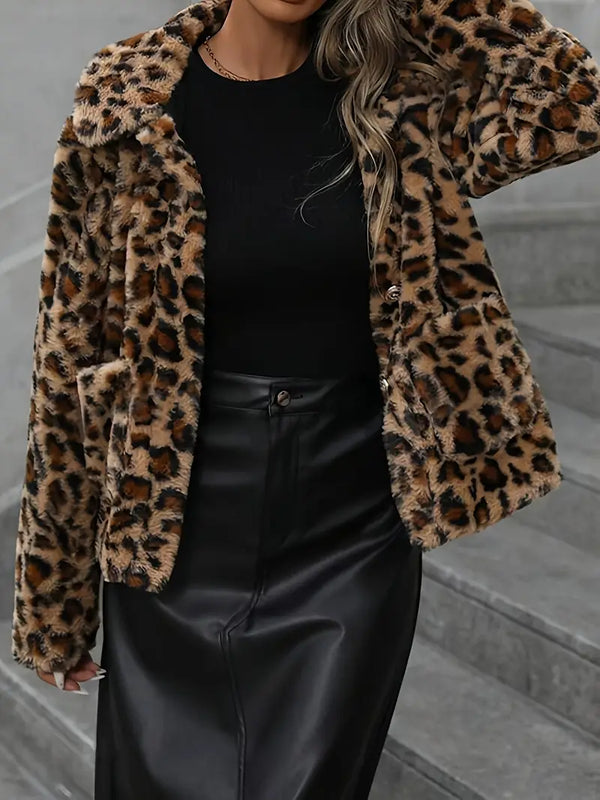 Sandra | Leopard Print Jacket with Collar