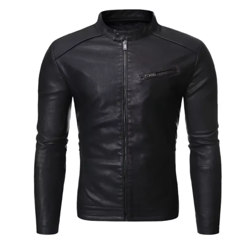 Jarvian – Elegant Leather Jacket with Zipper