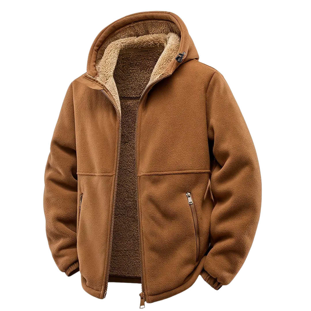 Insulated Sherpa-Lined Hooded Jacket