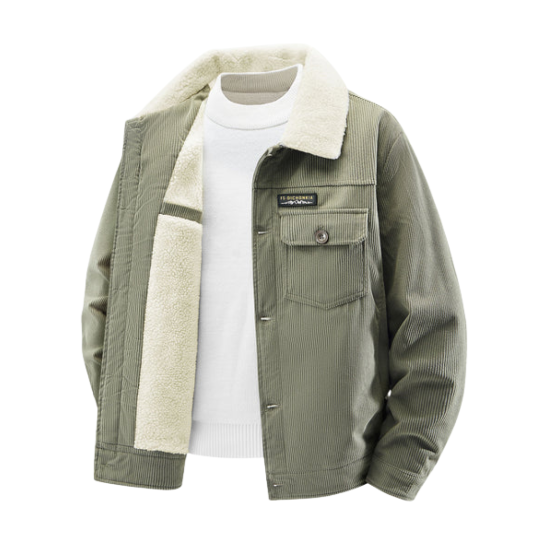 Corduroy Jacket with Teddy Fleece Interior