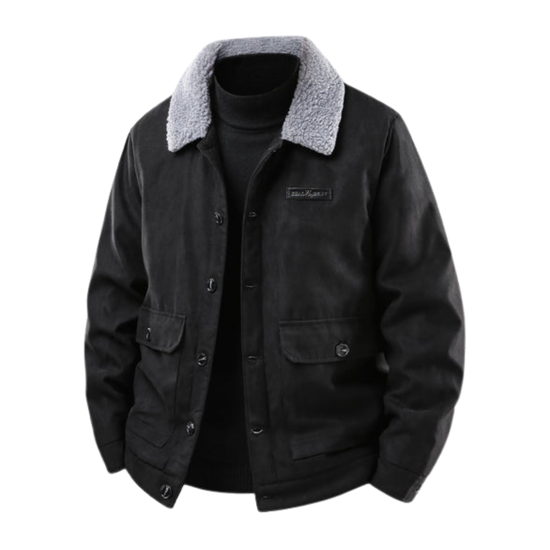 Premium Teddy-Lined Faux Suede Coat