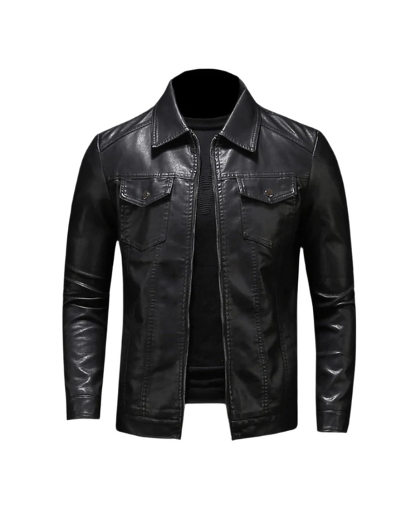 Tyvian – Leather Jacket Lined with Fleece