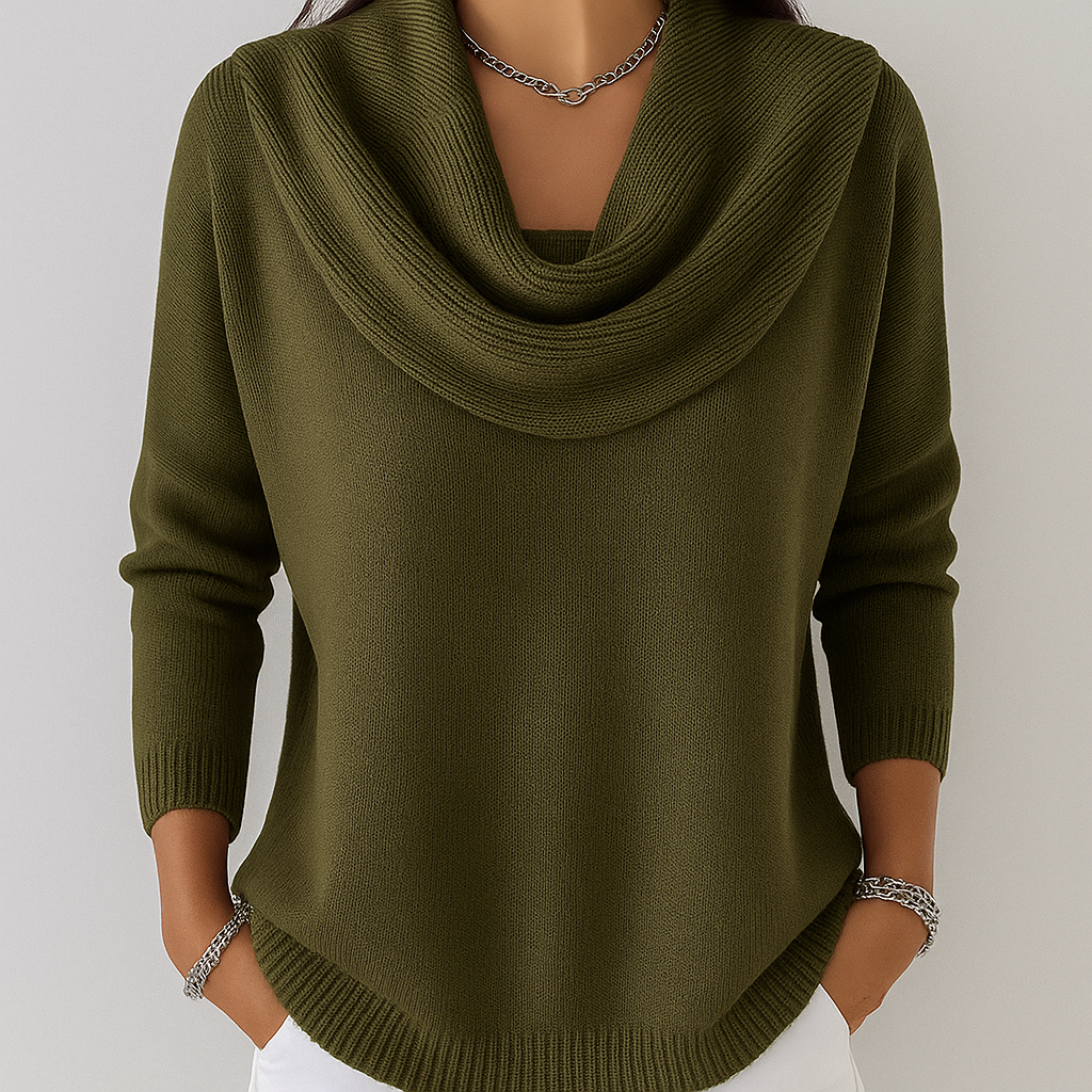 Marivana – Classic Soft Sweater with Collar