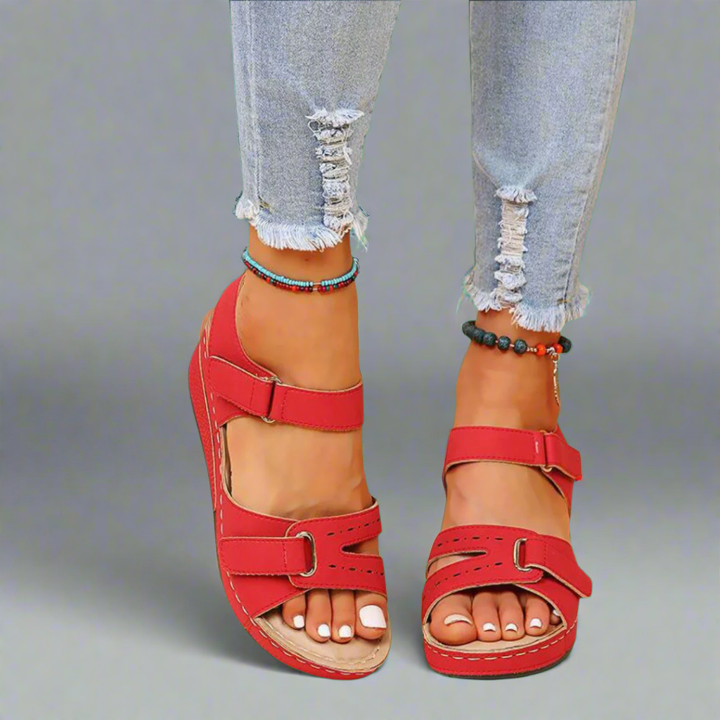 Gudula | Elegant orthopedic sandals made of soft premium material for pain-free summer days