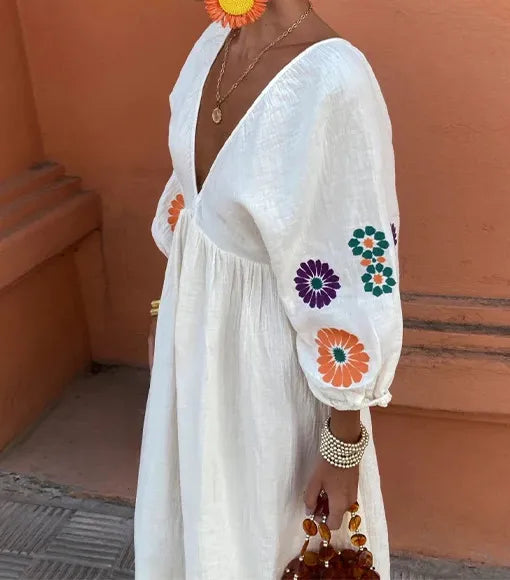 Maëlle™ | Long Embroidered Dress