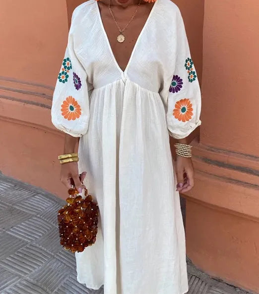 Maëlle™ | Long Embroidered Dress