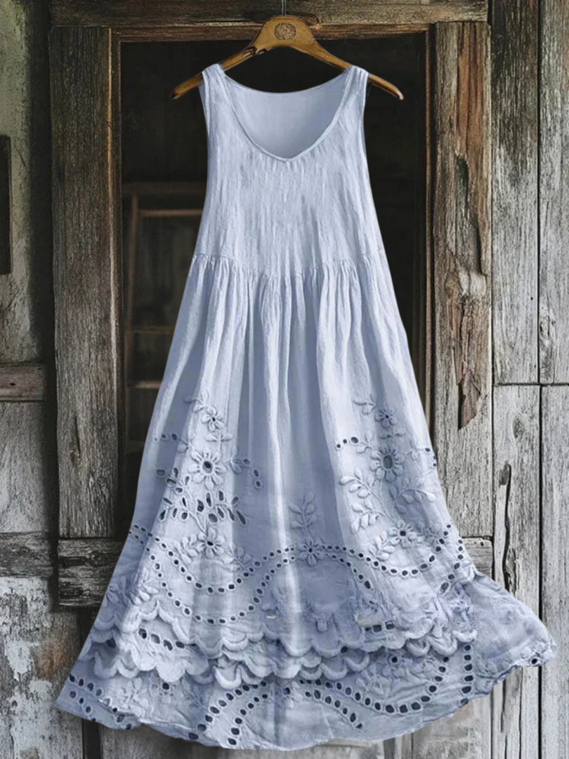 Margaux – Dress with English Embroidery