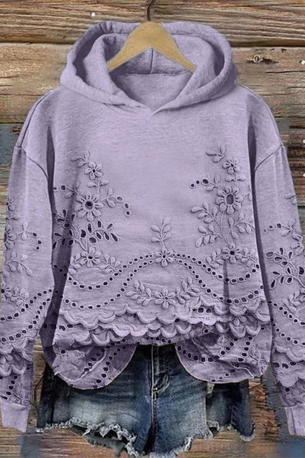 Prato Lace Hoodie Sweater