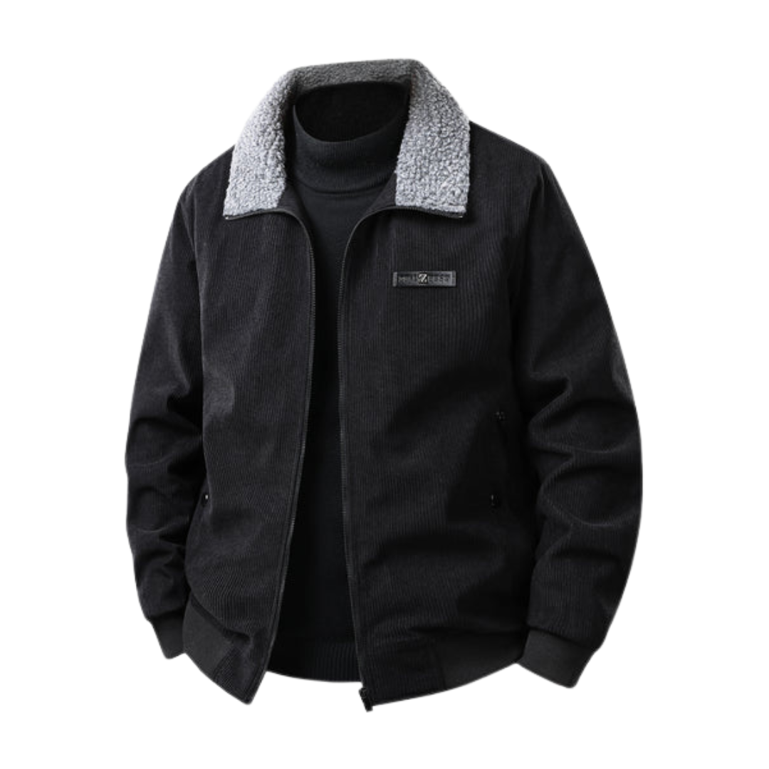 Fleece-Lined Corduroy Zip Jacket