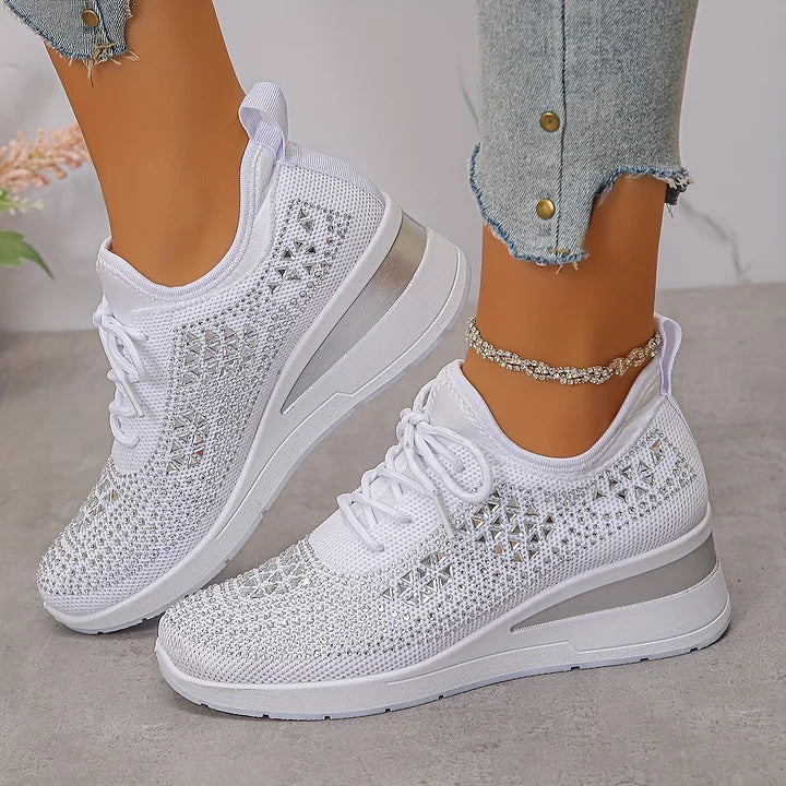 Giselle – Orthopedic Sneakers with Shiny Crystals
