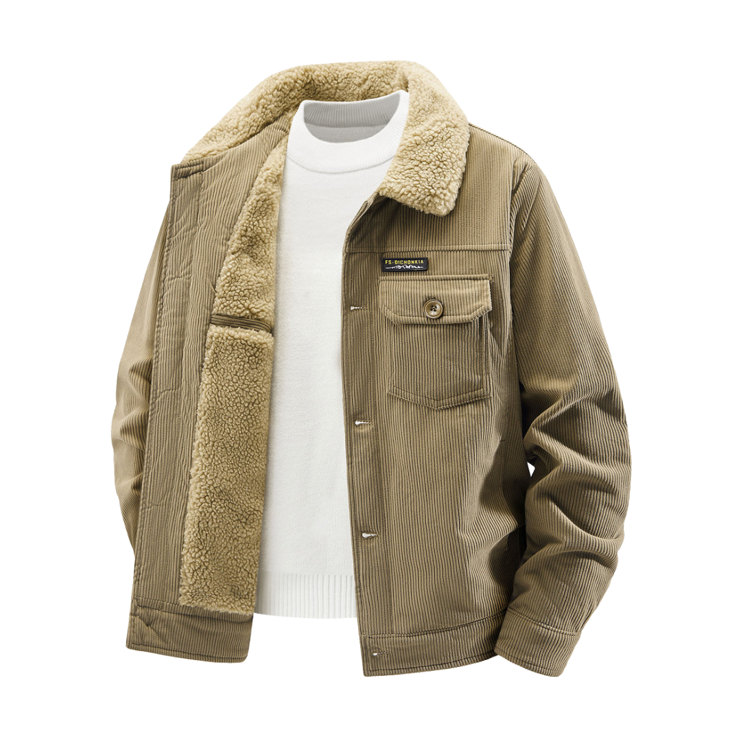 Corduroy Jacket with Teddy Fleece Interior