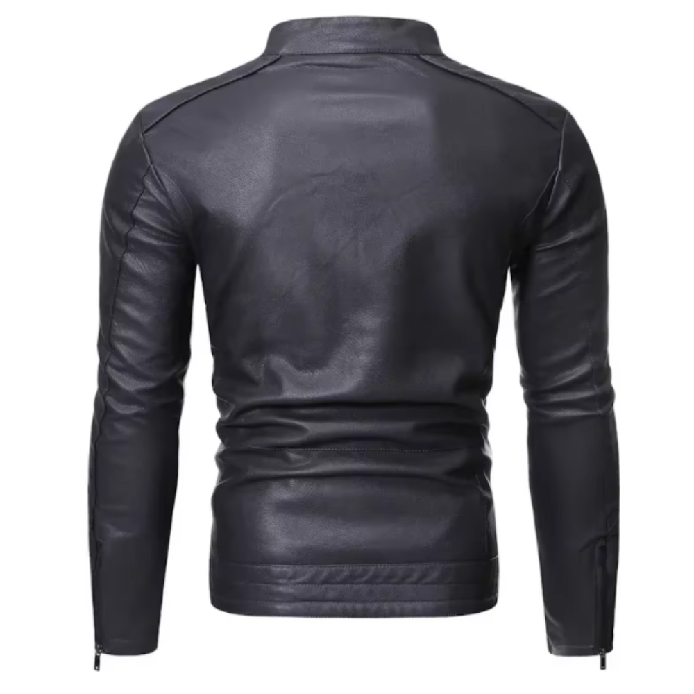 Jarvian – Elegant Leather Jacket with Zipper