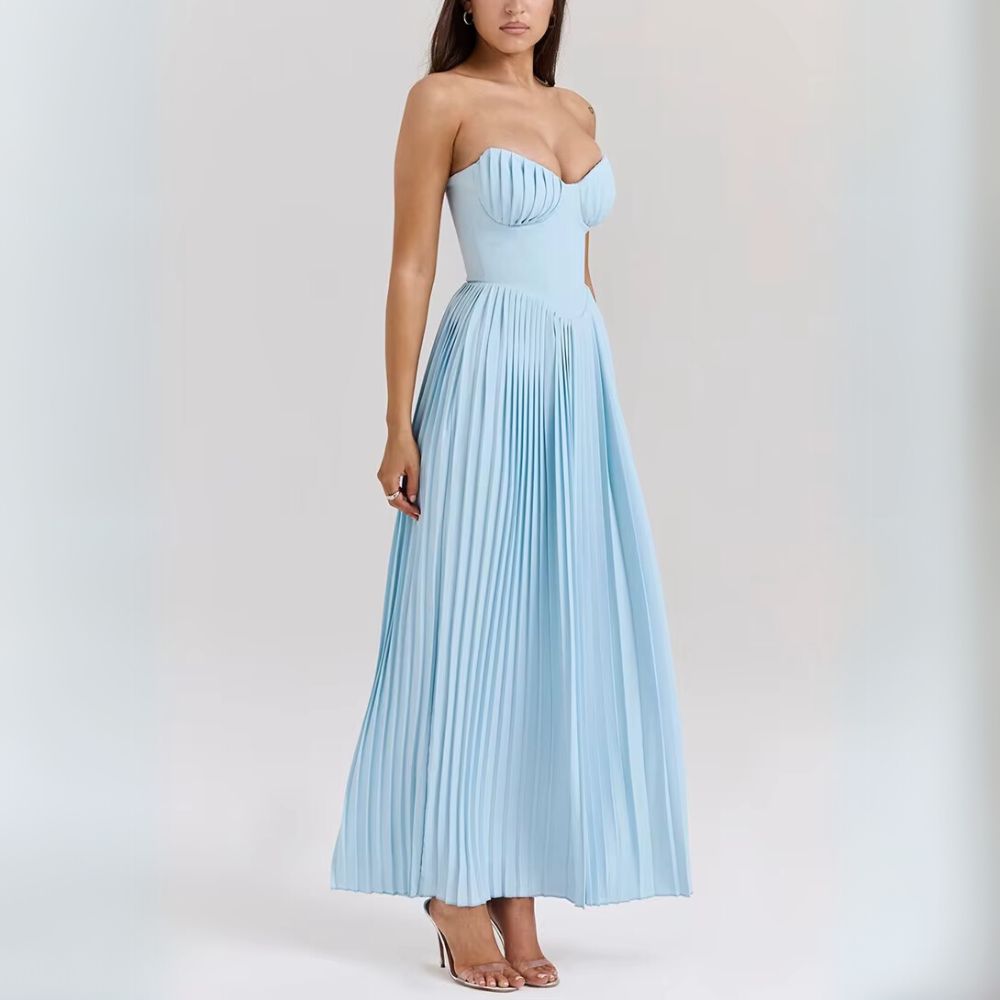 Kalinda | Elegant Pleated Dress