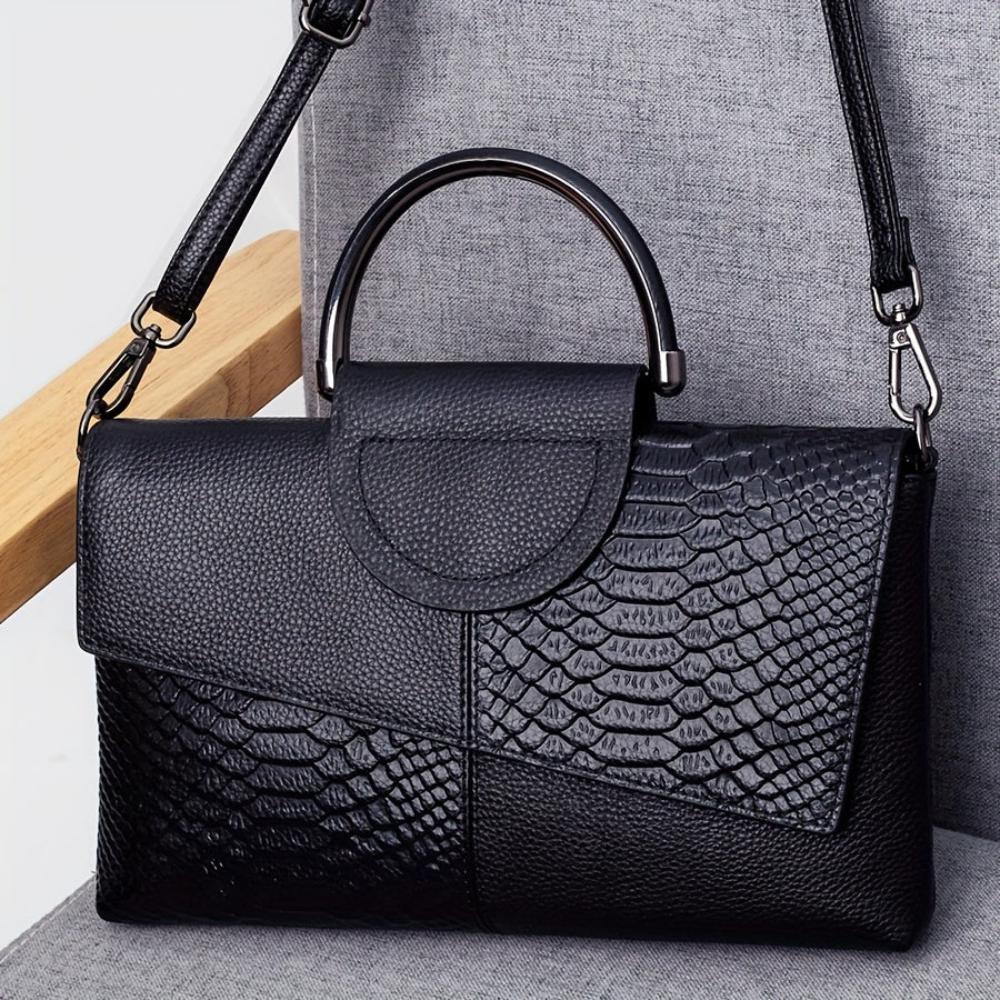 Cassandra | Crocodile Pattern Handbag