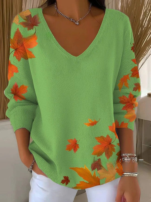 Melavie – Women's Soft Sweater with Deep V-Neck