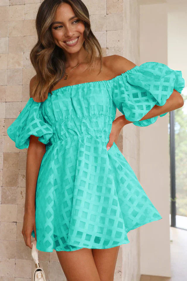 Evie - Mini Dress with Puff Sleeves
