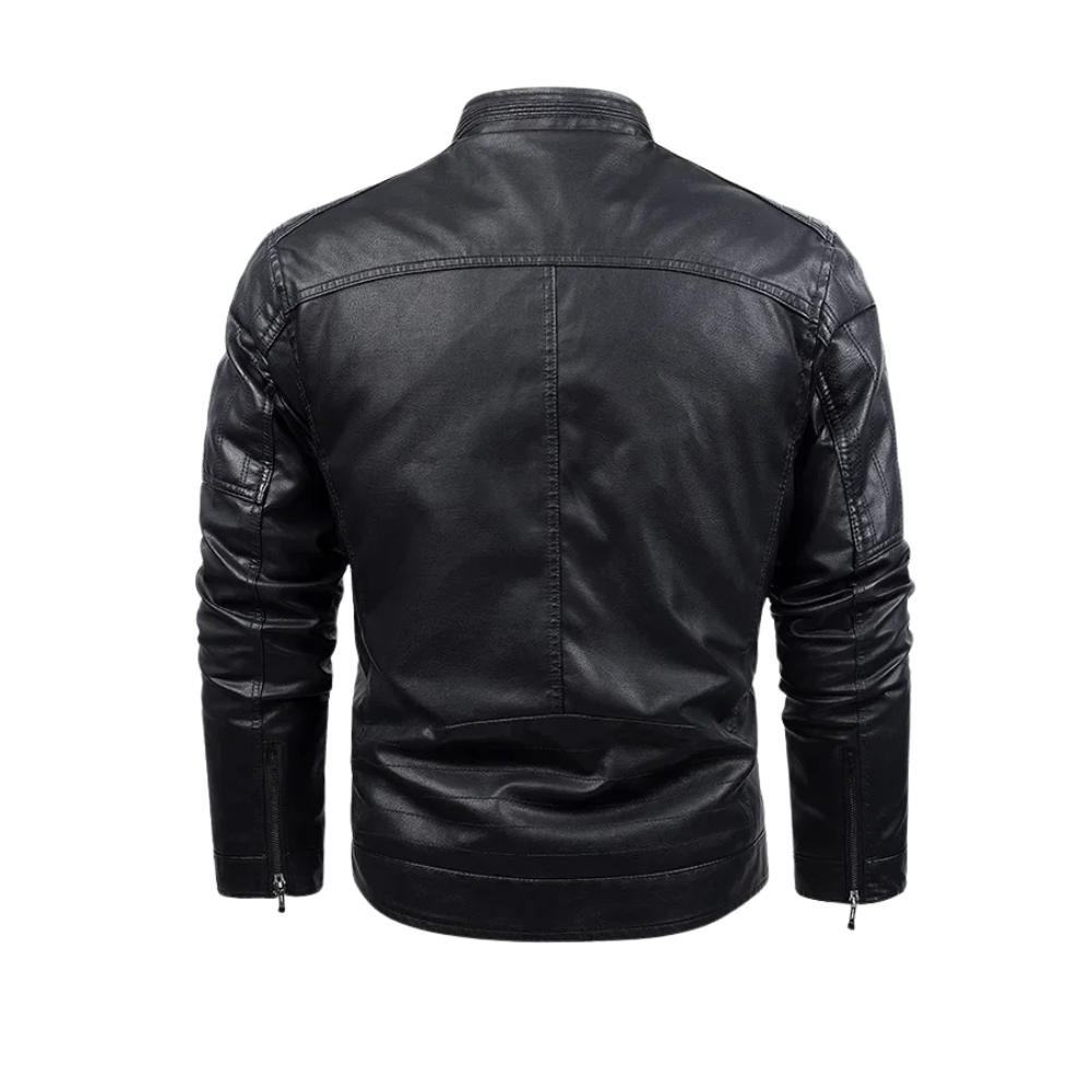 Malvian – Retro Leather Jacket Lined with Fleece