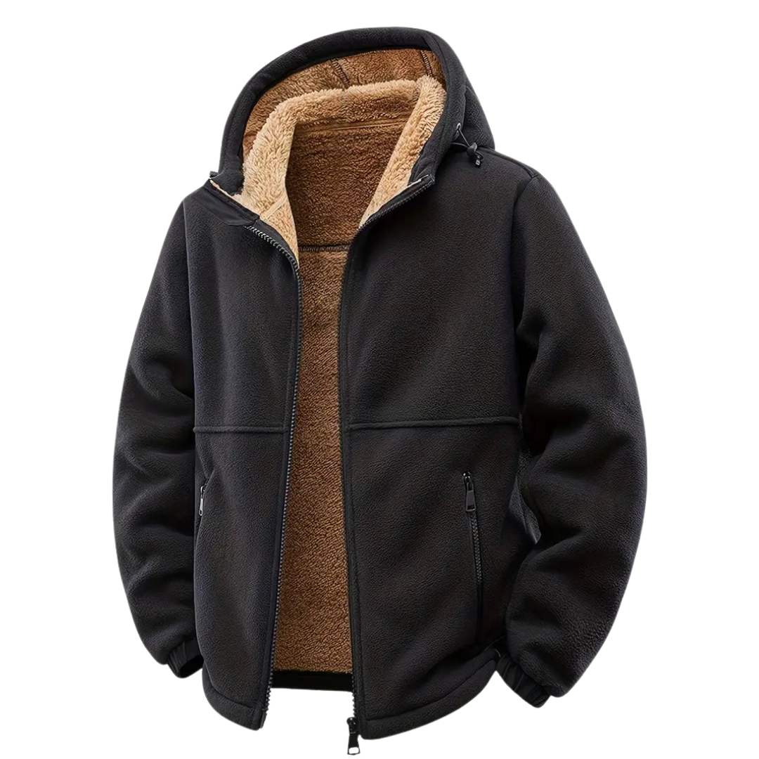 Insulated Sherpa-Lined Hooded Jacket