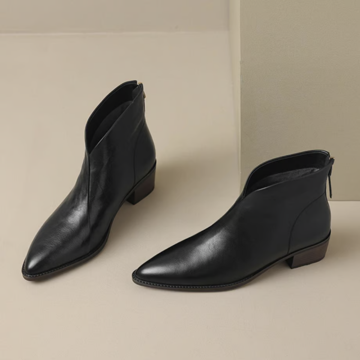 Auralise – Elegant Low Heeled Ankle Boots