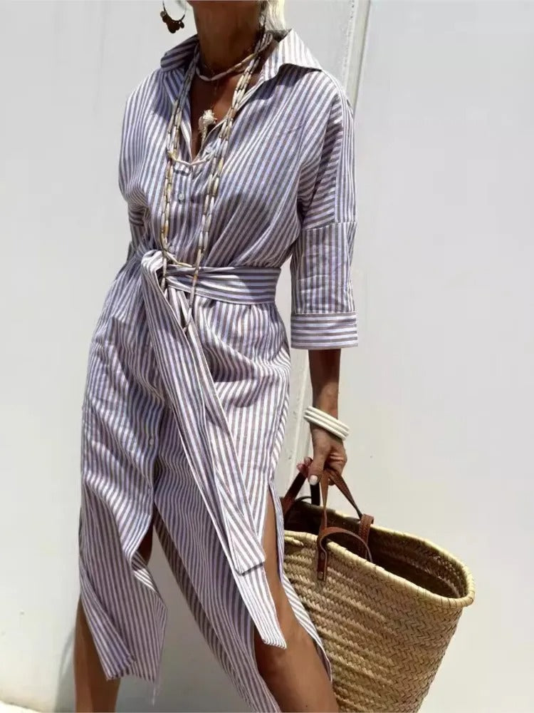 Géraldine | Stylish and Elegant Striped Dress