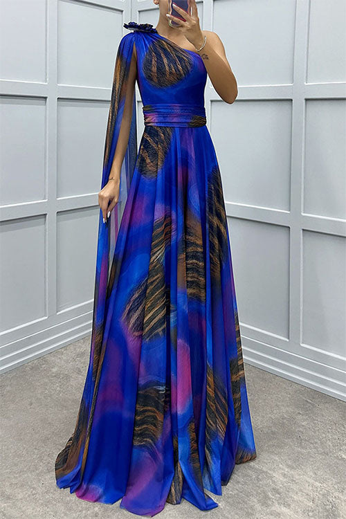 Lilliagirl – Strapless Chiffon Dress with Print