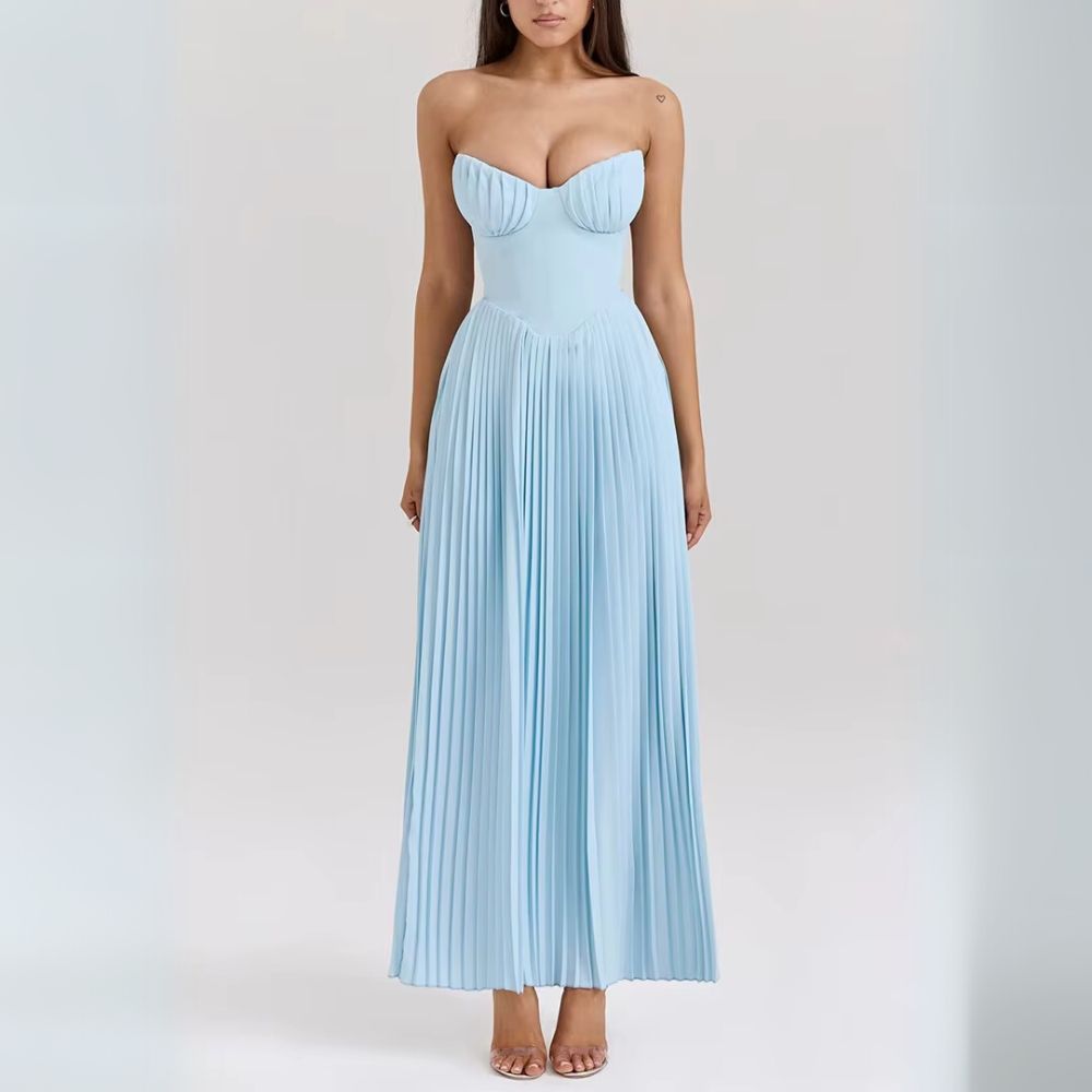 Kalinda | Elegant Pleated Dress
