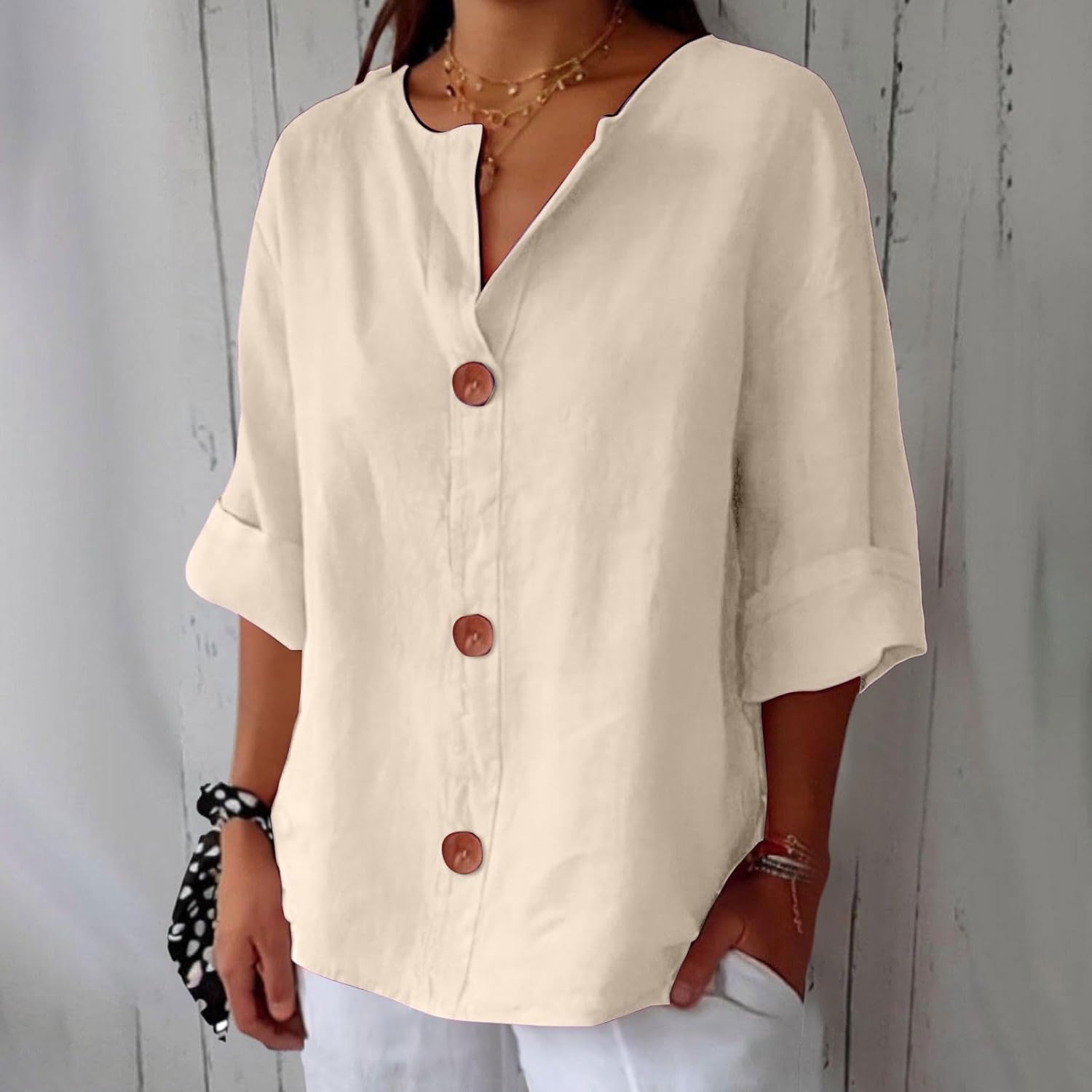 Clara™ | Loose Linen Blouse