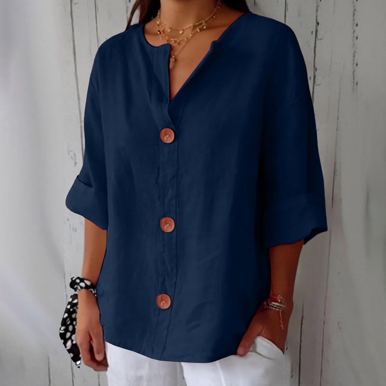 Clara™ | Loose Linen Blouse