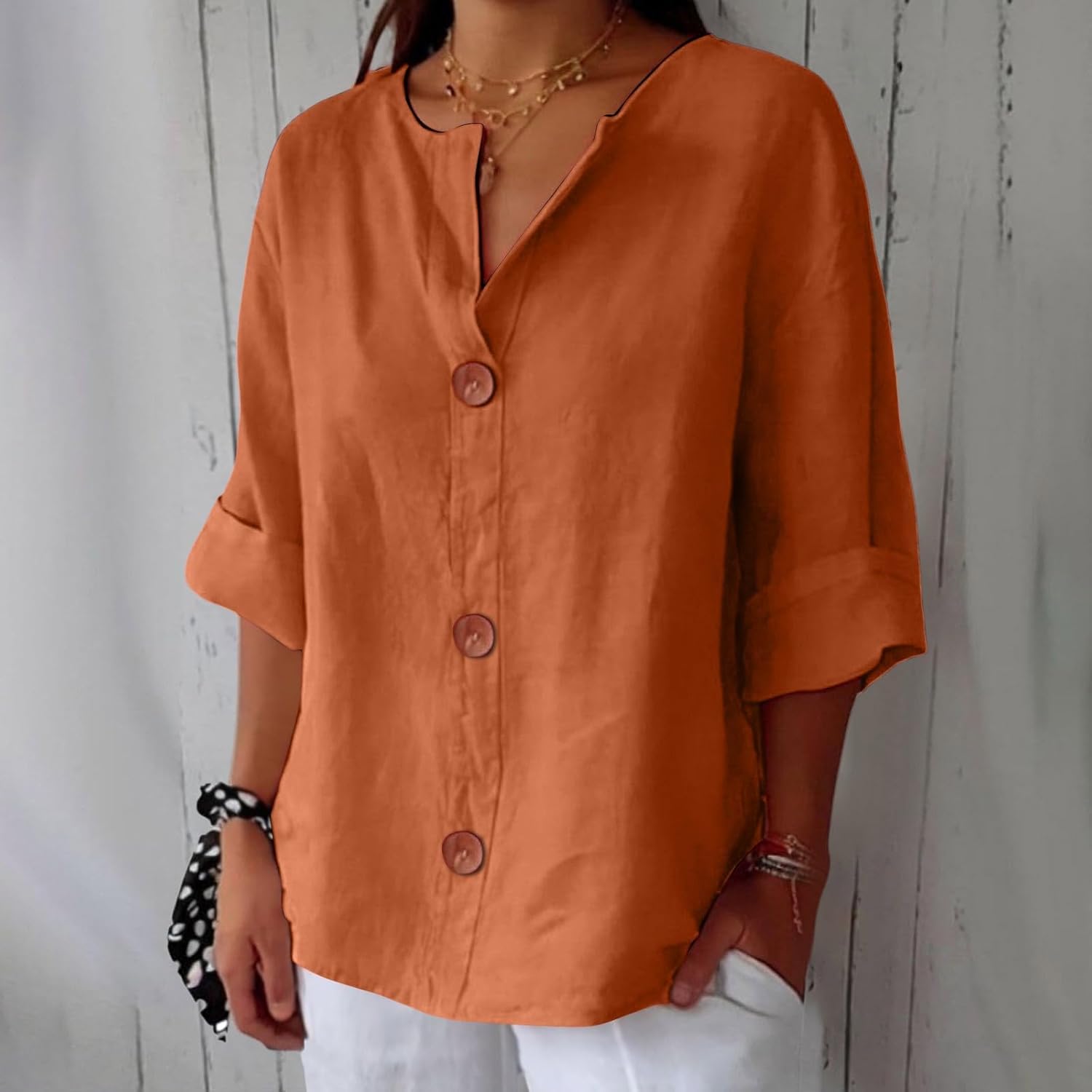 Clara™ | Loose Linen Blouse