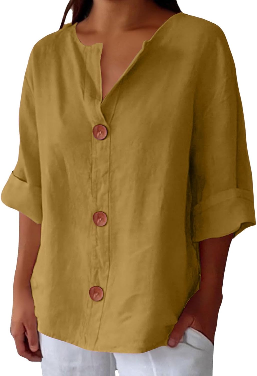 Clara™ | Loose Linen Blouse