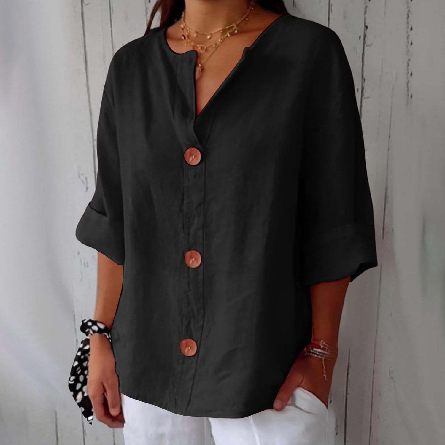 Clara™ | Loose Linen Blouse