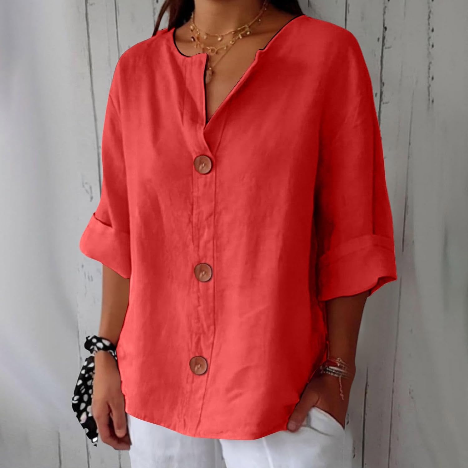 Clara™ | Loose Linen Blouse