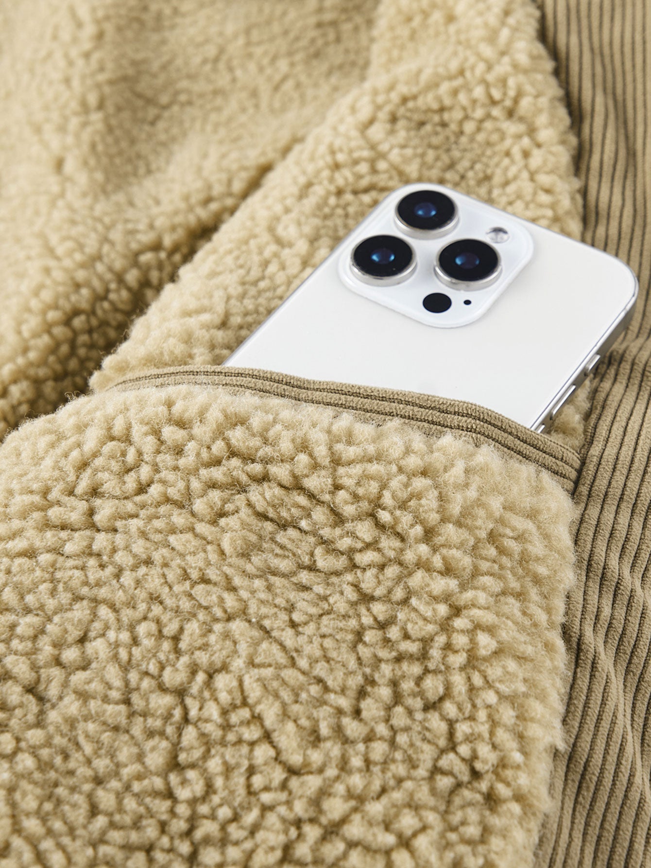 Corduroy Jacket with Teddy Fleece Interior