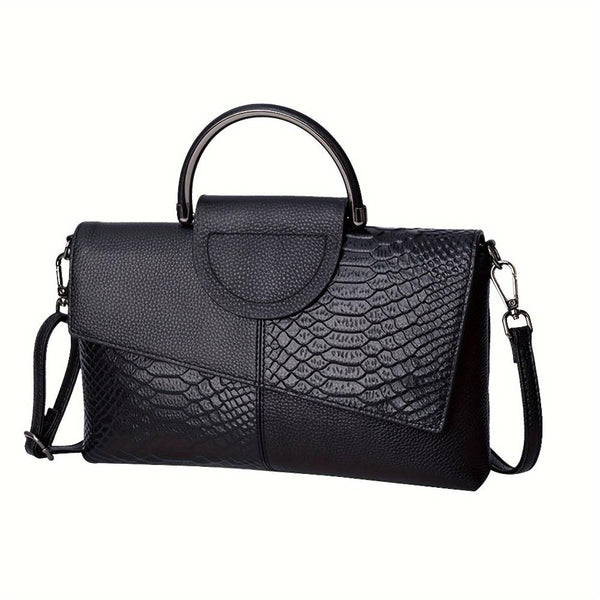 Cassandra | Crocodile Pattern Handbag