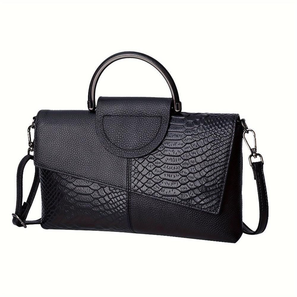 Cassandra | Crocodile Pattern Handbag